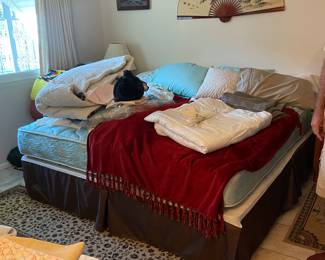 King size firm bed.  Turquoise.  In excellent shape.