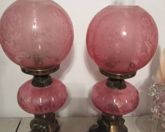Nice Matching Cranberry Lamps