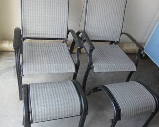Matching Patio/Pool Chairs & Foot Stools