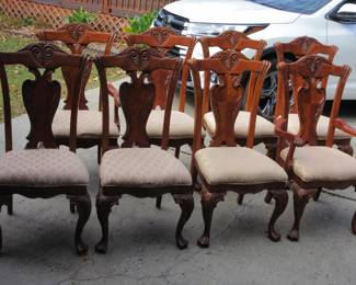 8  Claw Foot Chairs (2 are Captions)