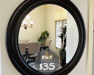 Round wall mirror