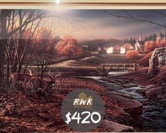 Terry Redlin signed & numbered print "Indian Summer"