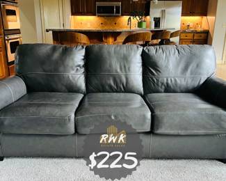 Grey Leather Couch