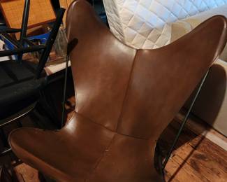 MCM Leather Butterfly Chair