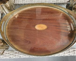 MCM Formica and Silverplate Tray