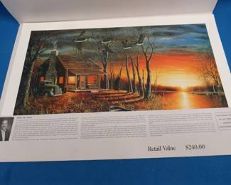 Lot 66. Four Jim Hansel wildlife prints in a portfolio.&nbsp; Each print measures 19" x 13".