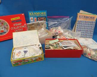 Lot 54. Stamp books and hundreds if not thousands of stamps