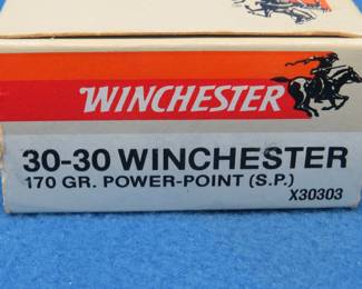 Lot 290. 20 mixed 30-30 Winchester rounds in a Winchester Super-X box