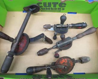 Lot 277. Four vintage hand drills