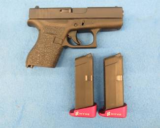 Lot 10. Glock Model 42 380 Cal. pistol with two magazines, manual, lock and hard case. SN ABMR228