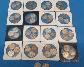 Lot 214. Fifty silver Roosevelt dimes