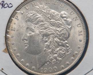 Lot 216. 1900 P Morgan silver dollar
