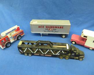 Lot 82. Vintage Tonka Jeep Camper, Ace Hardware trailer, and more