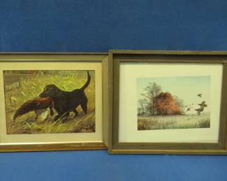 Lot 222. Two 23" x 19"&nbsp; framed wildlife prints