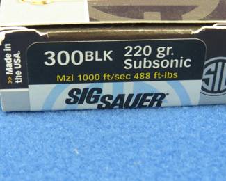 Lot 165. 20 SIG SAUER 300BLK rounds
