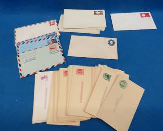 Lot 327. Vintage unused stamped envelopes and postcards