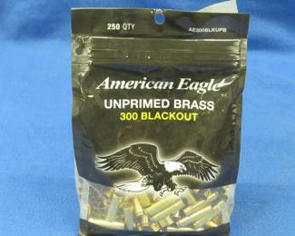 Lot 172. 250 American Eagle unprimed 300 blackout brass casings