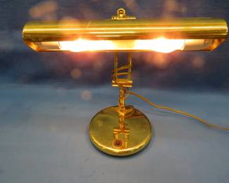 Lot 114. Adjustable brass desk lamp
