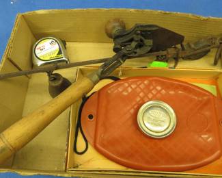 Lot 90. Vintage Stanley No. 82 scraper, Davol Ice Cap, and more