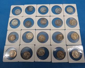 Lot 220. Twenty silver Washington quarters
