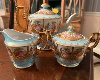 Vintage Czechoslovakia Porcelain Tea Coffee Set Lot Of 3