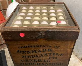  Egg Carrier Antique Wood Box w Lid laddonia MO Primitive