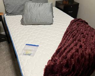 full size mattress on platform