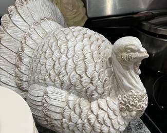 white turkey figurine