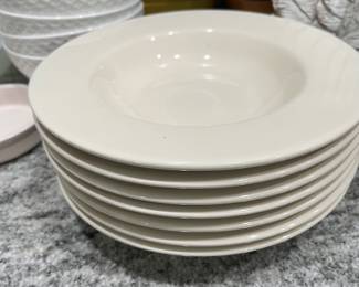 white dishes