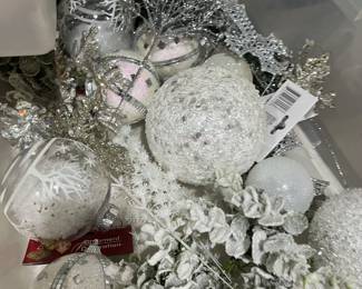 white Christmas ornaments