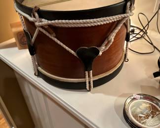 Antique drum w rope tension