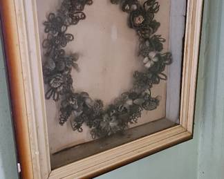 Victorian hair wreath