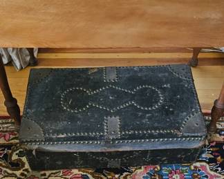 Antique trunk rivet detail