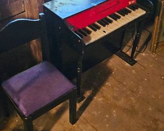 Child's piano & chair
