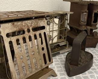 Antique/vintage irons and toasters