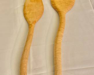 $10 each - Craft show, wavy wood cooking utensils - right is 16.25" L
