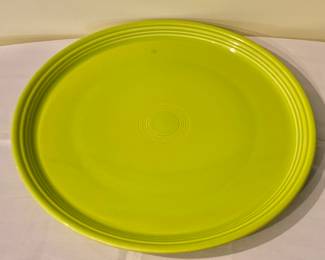 $16 - Fiestaware lemongrass round serving platter - AS IS - small stain - 15" diam