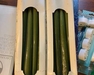 $24 - Set of 2 - 12" Tapered Hunter Grteen Candles