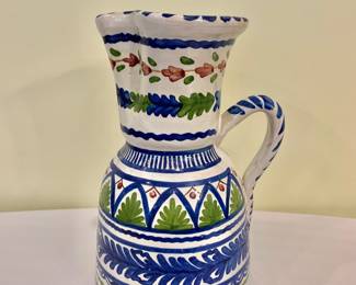 $24 - Hand Painted Pitcher - 10"H