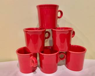 $50 - Set of 6 Fiestaware mugs - each 3.5" H