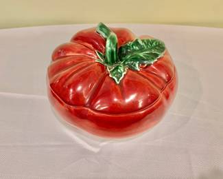 $20 - Made in Portugal - Medium Tomato Tureen - 4" H, 6.5" diam