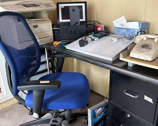 Office Chair, desk, supplies