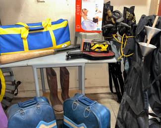 Fencing Equipment, Bowling Balls, Bean Bag Toss game