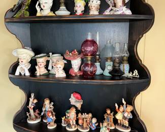 Huge collection of Antique miniature oil lamps