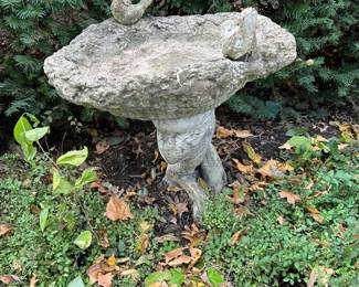 One of several birdbaths
