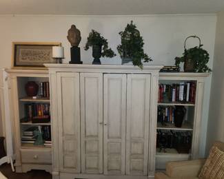 TV cabinet with bookcases on each end