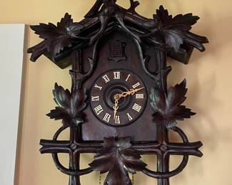  Mahogany  & Brass Cuckoo Clock