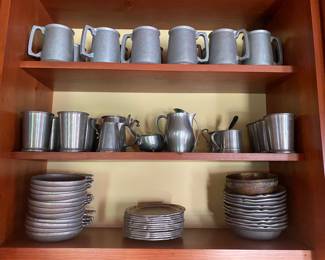 Pewter dish ware 