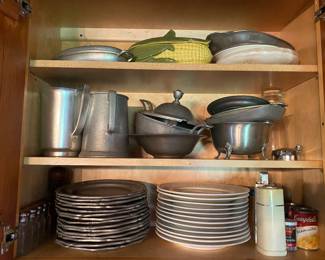 More pewter dish ware 