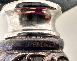 Vintage Ornate Sterling Silver Platter & Cake Server With Sterling Silver Handle In Original Box
Lot #: 45